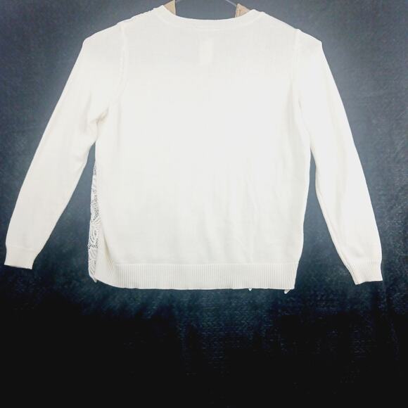 Sweater Size 18-20 Lace White Fairycore Romantic Quiet Luxury Classic Chic NWT - Picture 2 of 16